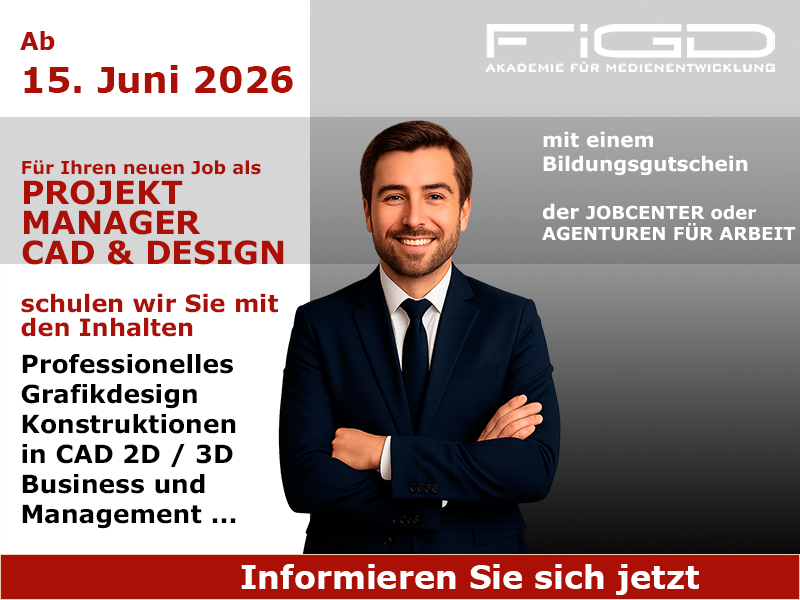 figdberlin's tweet photo. 🏗️ Projektmanager CAD &amp; Design lernen
📅 Start: 15.06.2026
💶 100% förderbar mit #Bildungsgutschein
🎯 Für Jobs in CAD, Design &amp; Projektmanagement
👉 Kurs:
 https://t.co/qk21gE9n5g
👉 Infos:
 https://t.co/SMjEF9Hi90
#CAD #Projektmanagement #Weiterbildung #Karriere https://t.co/eiCOqSPdhC