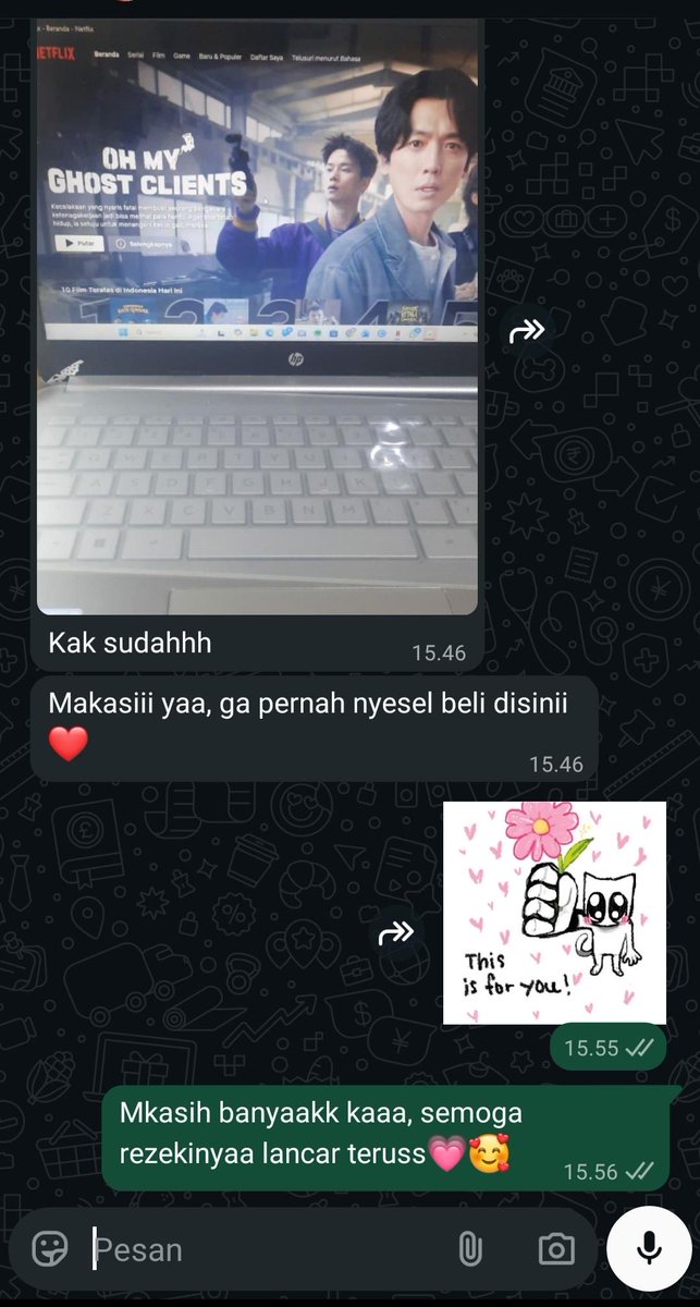 Yukk yg minat netflixnyaa, bisa langsung ke wa yaa fastresp 🌸💖