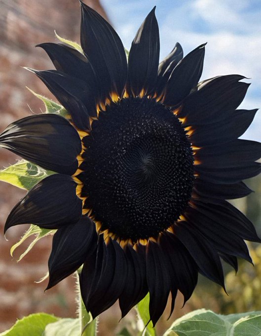 Rainmaker1973's tweet photo. A black sunflower in bloom https://t.co/CkED0TpIJ5