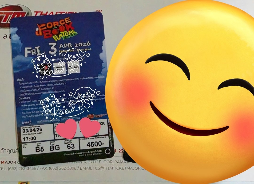 Mookaew3101's tweet image. WTS/ปล่อยบัตร #ForceBookFancon
โซน B5 วันที่ 03/04 
✅ บัตร 4500 ปล่อย 4000
[เบเนครบ ]
นัดรับหน้าคอนได้เลย ค่ะ 
สนใจ DM มาคุยกันได้น๊า

 #ForceBook
#ForceBookFancon