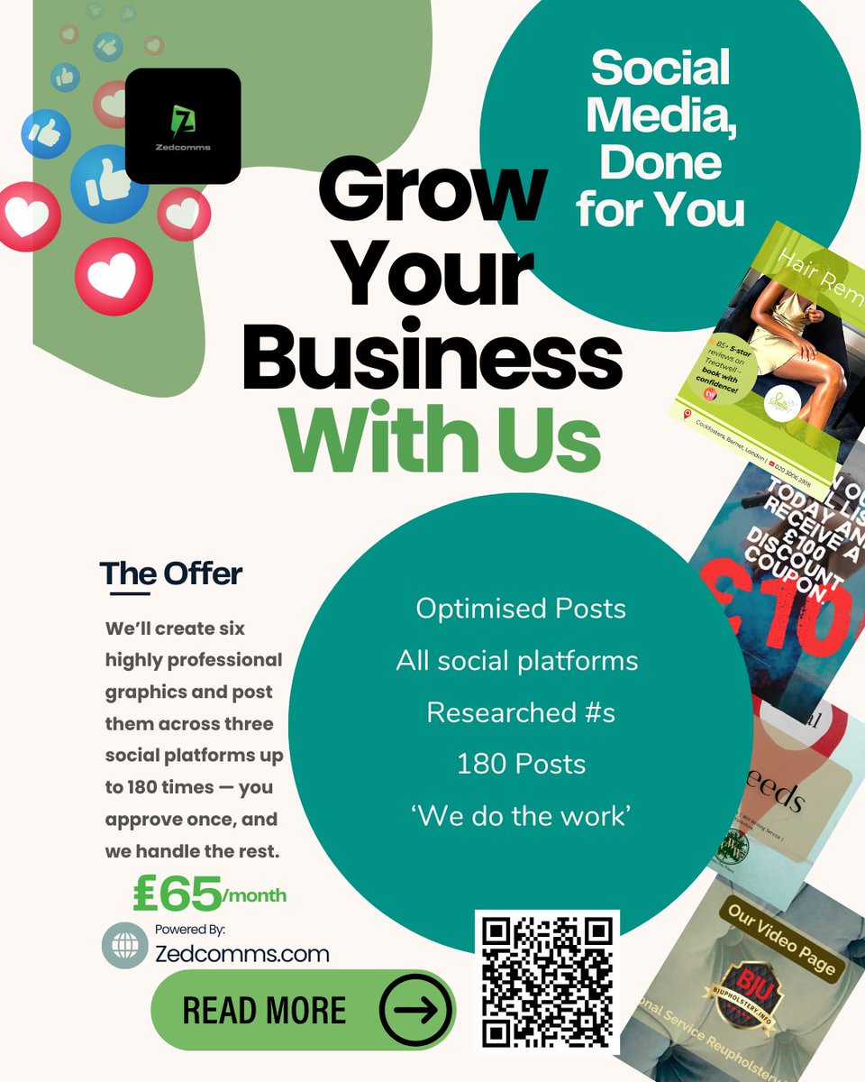 ZedcommsPaul's tweet photo. Six professional graphics. Three social platforms. Up to 180 posts. You approve once — we handle everything else. 💼📱 

Read more and order yours: https://t.co/Lgd7IaGaCK 

#letsgo  #businessgrowth https://t.co/f0viZRZkiS