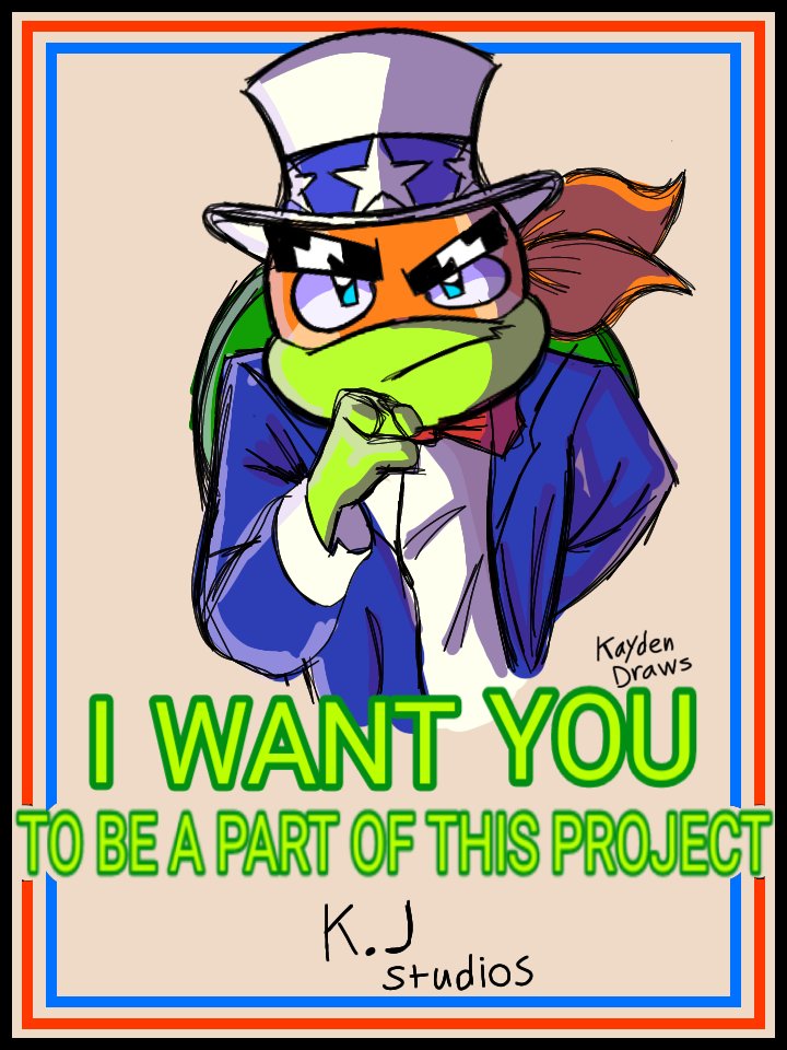 KaydenD35452's tweet photo. We're still looking for artists for our TMNT fan series! If you're interested, we’d appreciate it if you applied. Now, go ninja, go ninja, go!!!

https://t.co/Odx2z5qsSR

#TMNT #art #storyboards #conceptart
#characterdesign #crewcall #backgroundart #fananimation #castingcall https://t.co/rrrMTk7tn8
