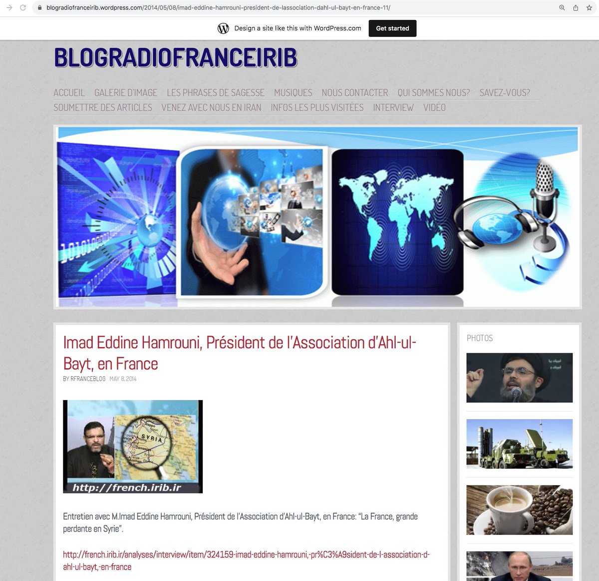 denisedetralala's tweet photo. Qui est #Imad_HAMROUNI, (enseignant à l'#AMIAF) ?

Biographie et parcours professionnel

Les informations publiques disponibles sont essentiellement liées à son engagement associatif et communautaire dans les milieux chiites francophones.

Franco-tunisien, il apparaît d’abord comme président de l’Association d’Ahl-ul-Bayt en France (mentions depuis 2014). C’est une association chiite francophone qui promeut la culture, l’enseignement et les activités liées à Ahl al-Bayt (la famille du Prophète) https://t.co/Wv4eAnszKZ

En 2014, plusieurs sources le présentent explicitement comme « Président de l’Association d’Ahl-ul-Bayt en France ».

Exemples :
Article de mai 2014 sur un blog lié à Radio France Irib
 https://t.co/EhMWwehEnR
et https://t.co/CPnQOpBQzx