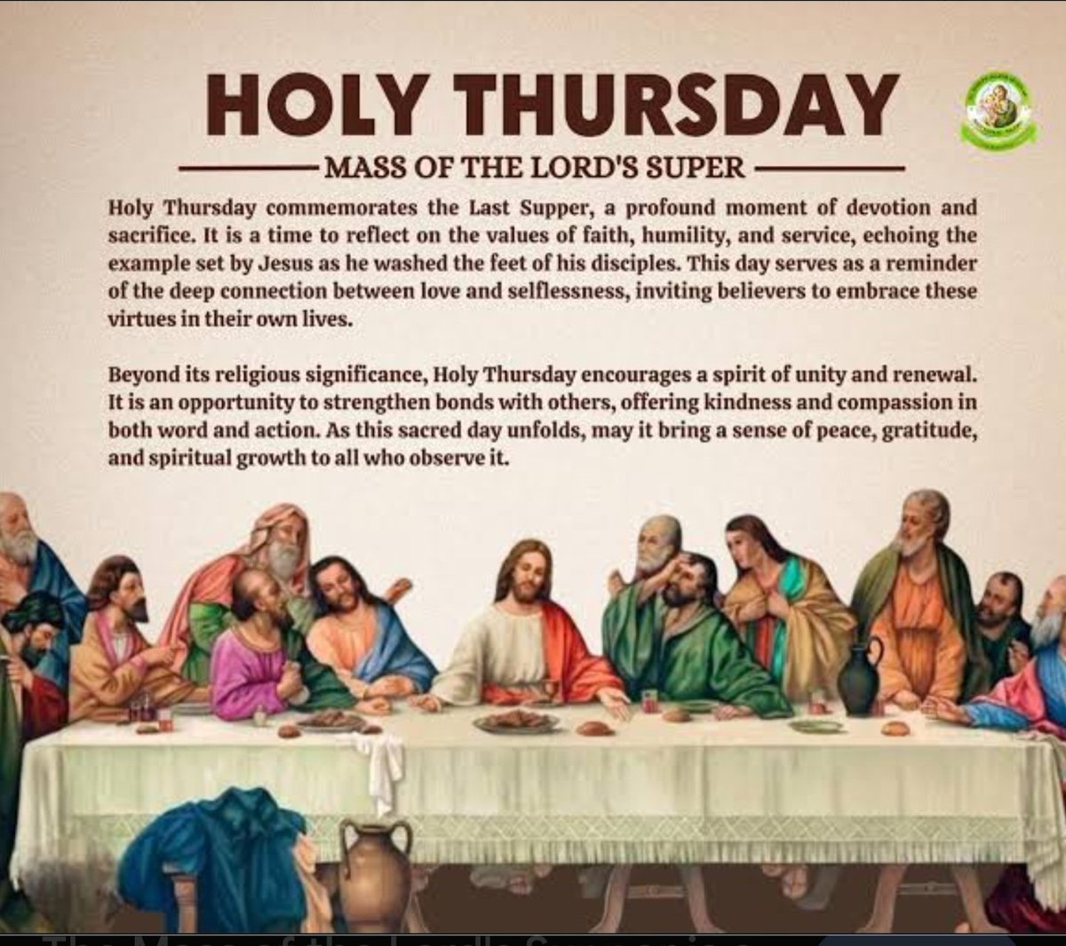 Peterifea's tweet photo. Today is the first of the easter triduum, the mystery of our salvation.
Where there will be washing of feets, the altar will be stripped naked, the blessed sacrament will be taken to the altar of repose and all will depart in silence. 🥀 https://t.co/148HKwOS6G