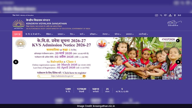 ndtveducation's tweet image. KVS Admission 2026 Closes Today: Apply Before Deadline For Balvatika 1, 3 And Class 1
ndtv.com/education/kvs-…

#KVS #School