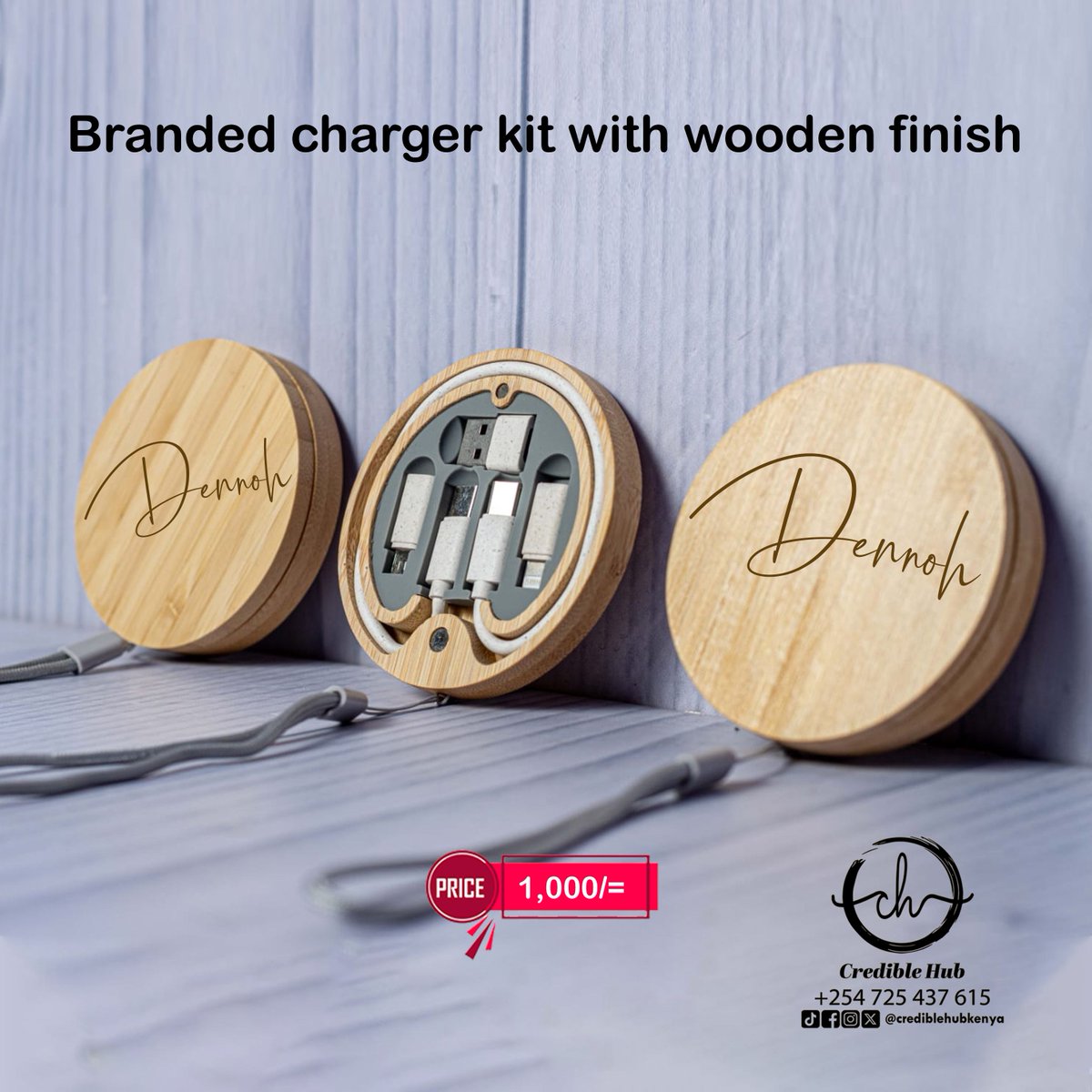 credible_hub's tweet photo. Branded/Personalized charger kit with wooden finish

Price @1000/=

📌𝐋𝐎𝐂𝐀𝐓𝐈𝐎𝐍
We are located along Moi Avenue at Mageso chambers, same building with Magereza Sacco(Opposite Club Avenida), 2nd floor room 008. 
We're open from 9a.m-7p.m (Mon- Sat)
Call 0725437615 https://t.co/Djb2Df1xDz
