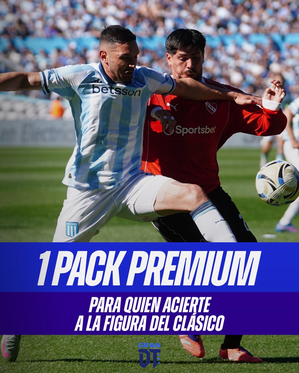 💥🆚 ¡HAY CLÁSICO DE AVELLANEDA Y UN PREMIUM PARA QUIEN ACIERTE AL MVP! 🏅🔮

¿CÓMO PARTICIPAR? ⚠️

🔁 Darle RT a este tweet

💭 COMENTAR el nombre del jugador que creas que va a salir elegido figura por Clarín (Por ej: Ávalos Independiente o Cannavo Racing)

📌 Aclaraciones:

1⃣