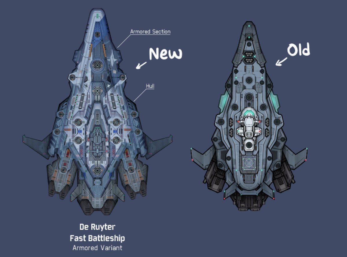 San Batavian Republic's De Ruyter class Fast Battleship. 

.. now with Empyrean's fresh paint scheme.