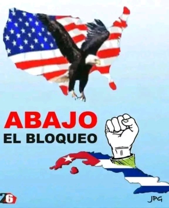 EldysGlez's tweet photo. Rechazo al bloqueo de los Estados Unidos a#Cuba
#SanctiSpíritusEnMarcha 
@DiazCanelB @DeivyPrezMartn1 @YennyRod0808 @DamarisBaez @ElainePlasenci2 @MileidiOris @Lando59432549 @MiriamMartnezV6 https://t.co/tOT1u5DKkN
