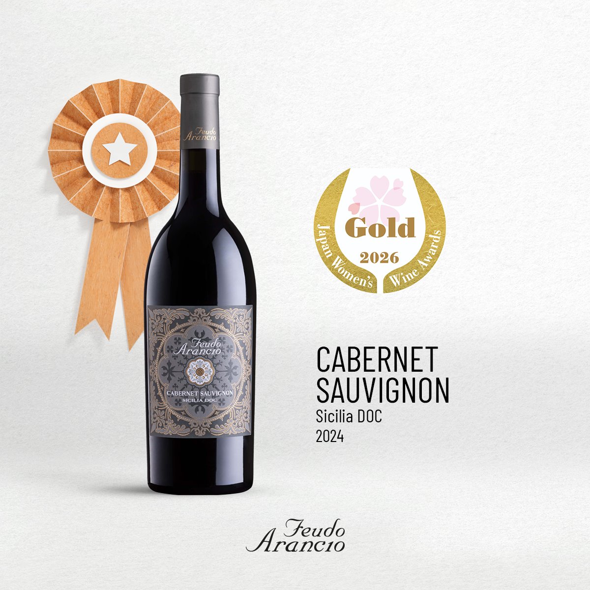 feudoarancioIT's tweet photo. Orgogliosi di un grande traguardo: Cabernet Sauvignon 2024, Floridea Grillo-Chardonnay 2023 e Nero d’Avola 2023 vincono l’Oro al #SakuraWineAward 2026. Accussì ottiene anche il premio “SUSHI”: Sicilia e Giappone in perfetta armonia 🌸✨ https://t.co/JUUcloUx1f