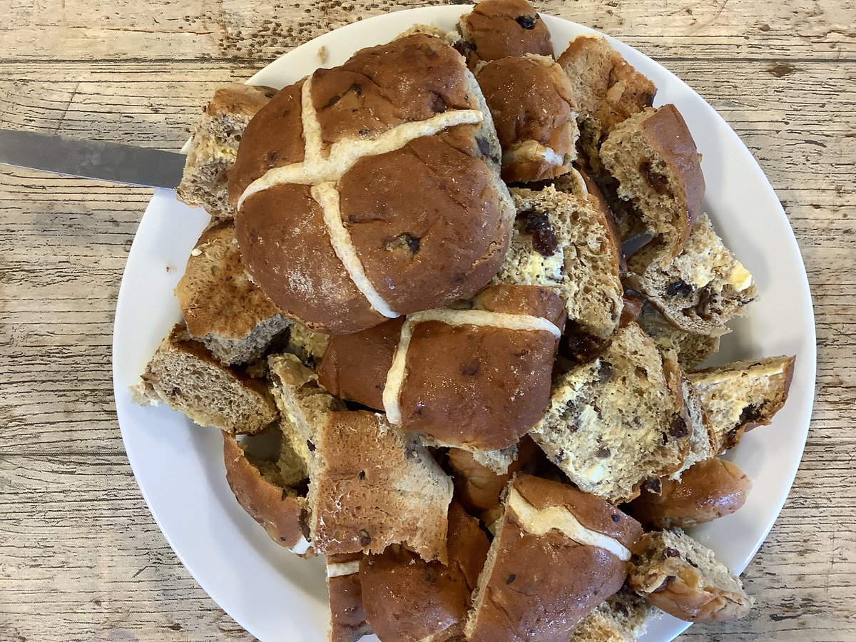 OSJ_Rec's tweet photo. We listened to the Easter story and shared hot cross buns. https://t.co/E3zJJWJQdJ