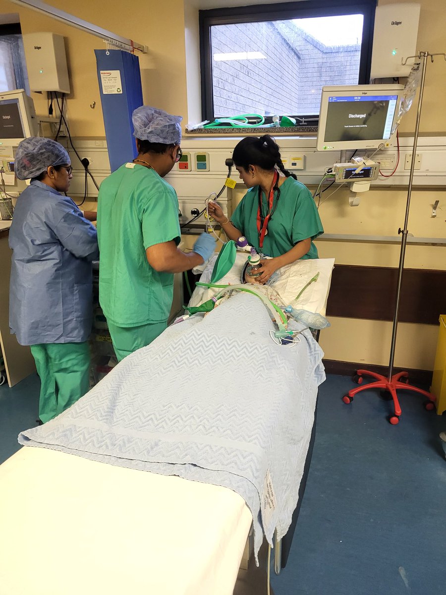 ShazCassidy's tweet photo. Paediatric Laryngospasm in PACU: An Anaesthetic Emergency, simulated @MUH this morning. Management of this glotic closure due to a reflex constriction of the laryngeal muscles post multiple teeth extractions in line with QRH guidelines. #QRH #IPE Well done to all involved ๐ https://t.co/tdaKttbSlD