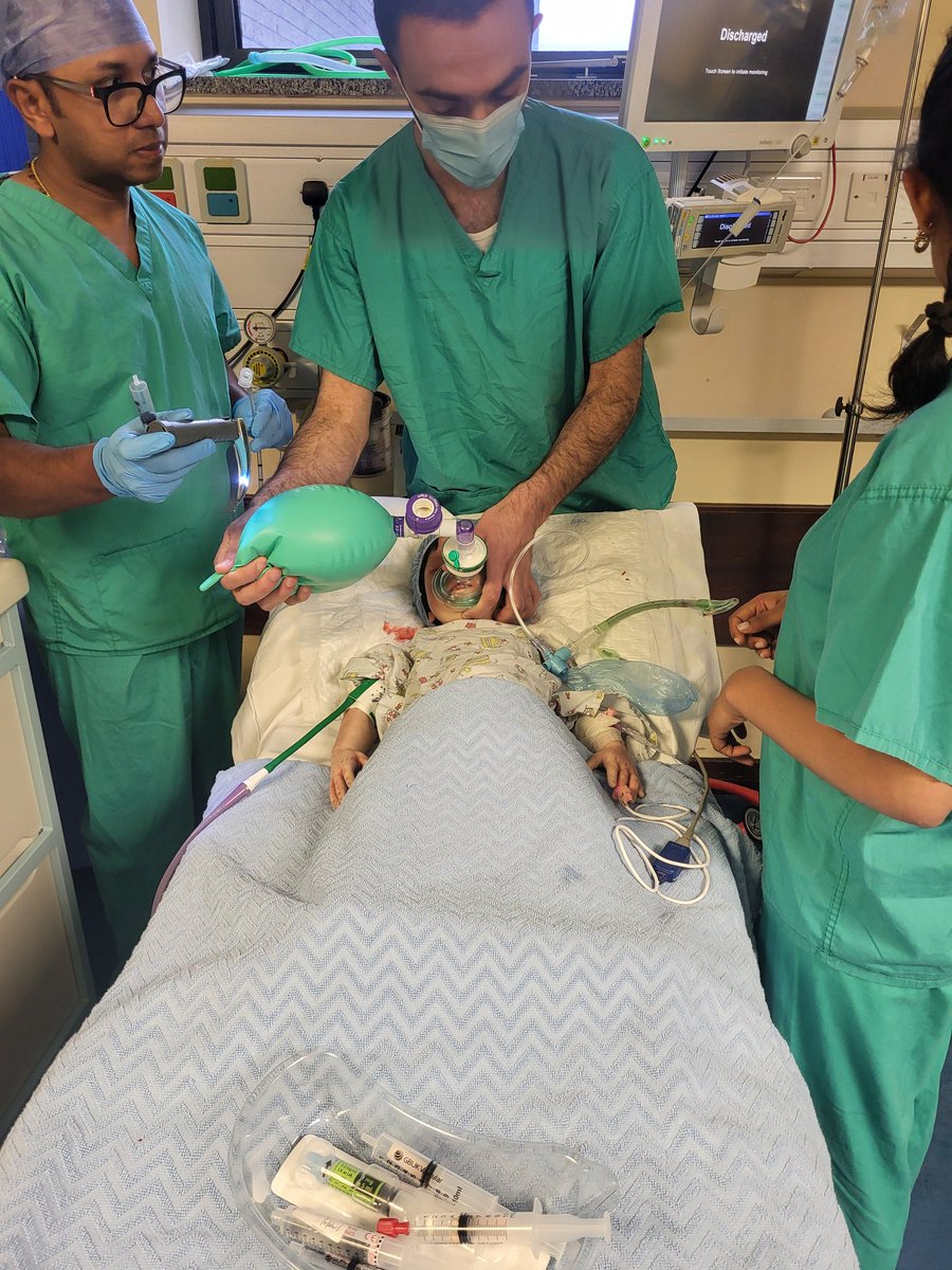 ShazCassidy's tweet photo. Paediatric Laryngospasm in PACU: An Anaesthetic Emergency, simulated @MUH this morning. Management of this glotic closure due to a reflex constriction of the laryngeal muscles post multiple teeth extractions in line with QRH guidelines. #QRH #IPE Well done to all involved ๐ https://t.co/tdaKttbSlD