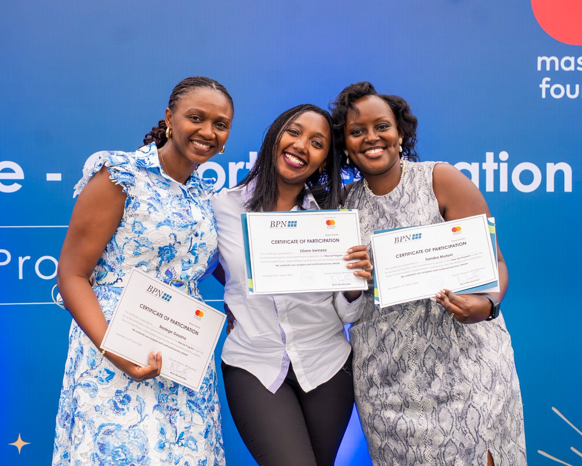 BPNRwanda's tweet photo. BPN Rwanda hosted the 1st Cohort Celebration for entrepreneurs completing two years under the Step-Up program of the Grow to Scale initiative, in partnership with the @MastercardFdn.

The cohort includes 46 youth-led bootstrapper SMEs from Kigali (41.7%) and Musanze (58.3%) across agriculture, tourism, hospitality, and adjacent sectors, who began their journey facing limited access to finance, inconsistent markets, and operational inefficiencies.

#Grow2Scale #TowardsSoundEntrepreneurship #Rwandad