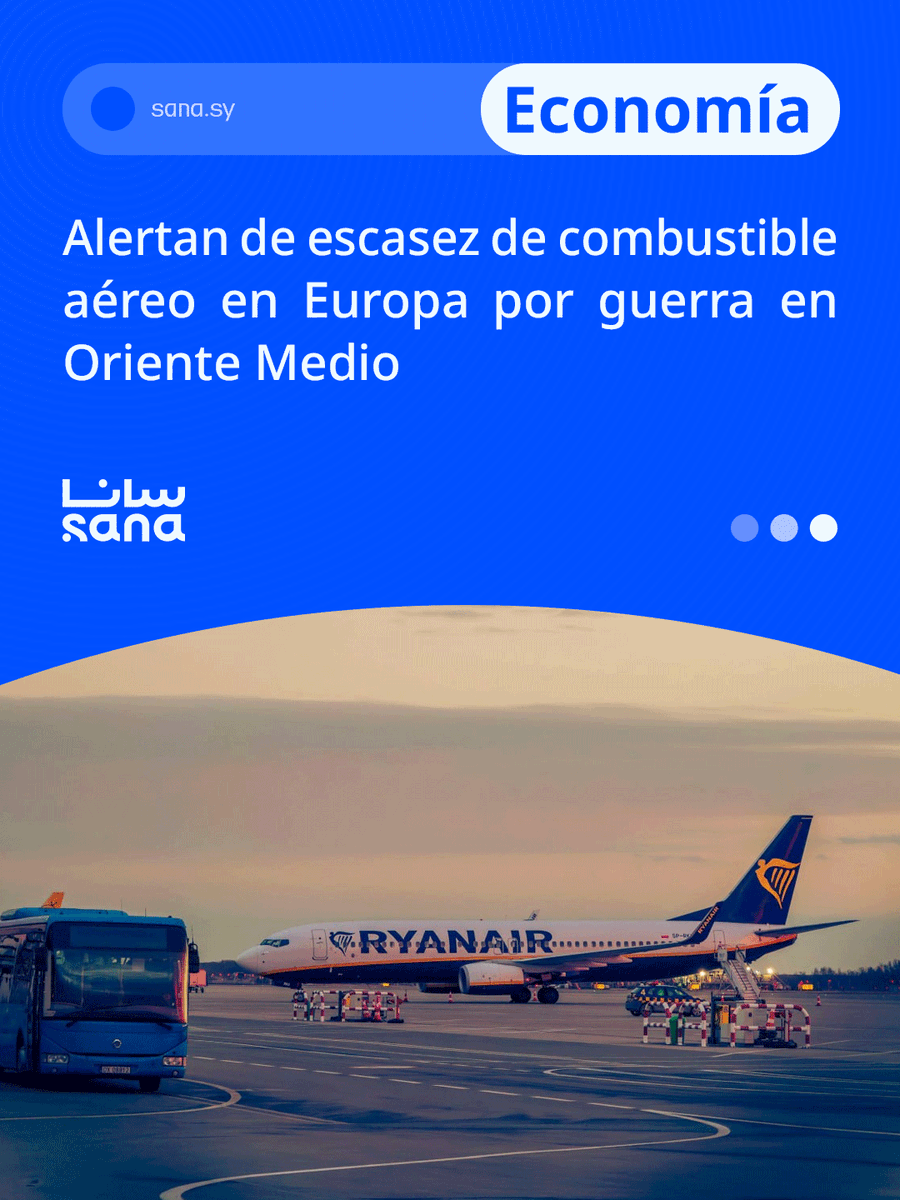 Agencia_Sana's tweet image. Alertan de escasez de combustible aéreo en Europa por guerra en Oriente Medio

#Europa #Aviones #Conflicto

🖇️Detalles 👉sana.sy/es/economy/230…
