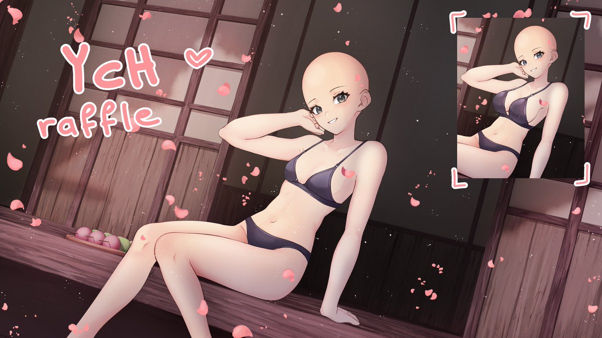 YCH - First Art Raffle!🌸
Since Cherry blossom season is here.
With 2 Winners picked randomly. These will be used on my VGen as examples.

Ends Sunday 11:00 GMT (April 5th)
How to join:
🌸Follow
🌸RT + Comment your OC

Good luck! b(￣▽￣)d
#YCH #Artraffle