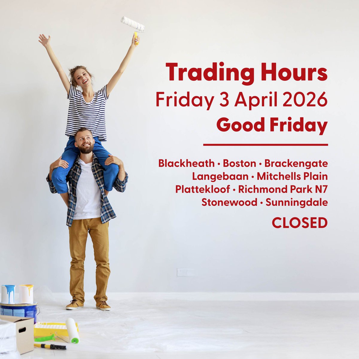 BrightsHardware's tweet photo. Some days are made for slowing things down, spending time at home with the family, and fitting in a DIY project or two 🔨 BRIGHTS will be closed today but we will be back soon! #BrightsHardware #Tools #GoodFriday https://t.co/gBjuozDssh