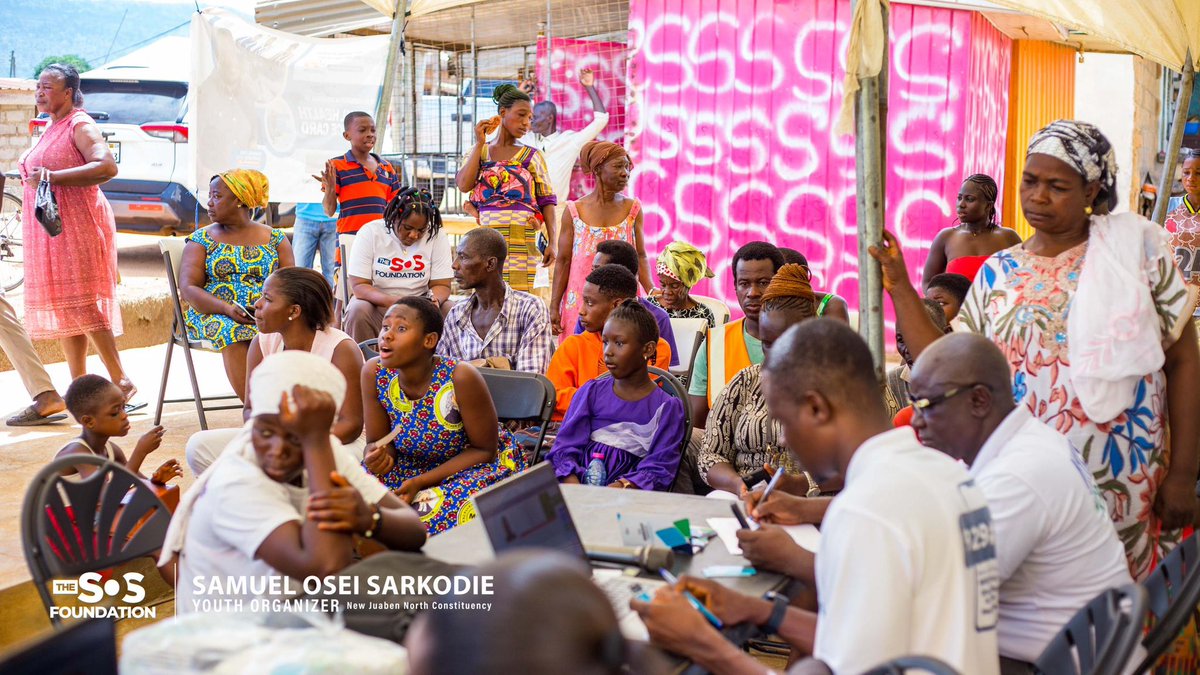 oseisamuelsarko's tweet photo. What began as a promise to spread smiles turned into a powerful demonstration of community solidarity on 31st March,2026, as the SOS Foundation, in collaboration with the NHIA successfully held a free health insurance exercise at the Suhyen in Eastern Region for over 600 people. https://t.co/oo9tOXM0UZ