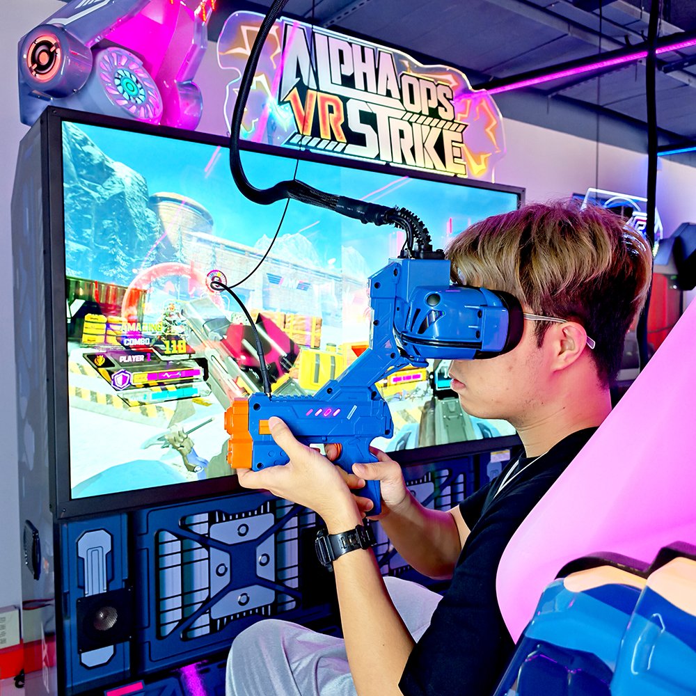 WahlapGames's tweet photo. Alpha Ops VR Strike — 75” 4K Motion VR Shooting
✔ Dual 75” 4K displays
✔ VR aiming + 4.1 surround sound
✔ 2-player co-op, high replay value
Built for immersive play.
Factory-direct. CE &amp; UL certified.
https://t.co/gPaswlR7cG
#Wahlap #ArcadeMachine #VRArcade #ShootingGame https://t.co/4WtJi1KAqI