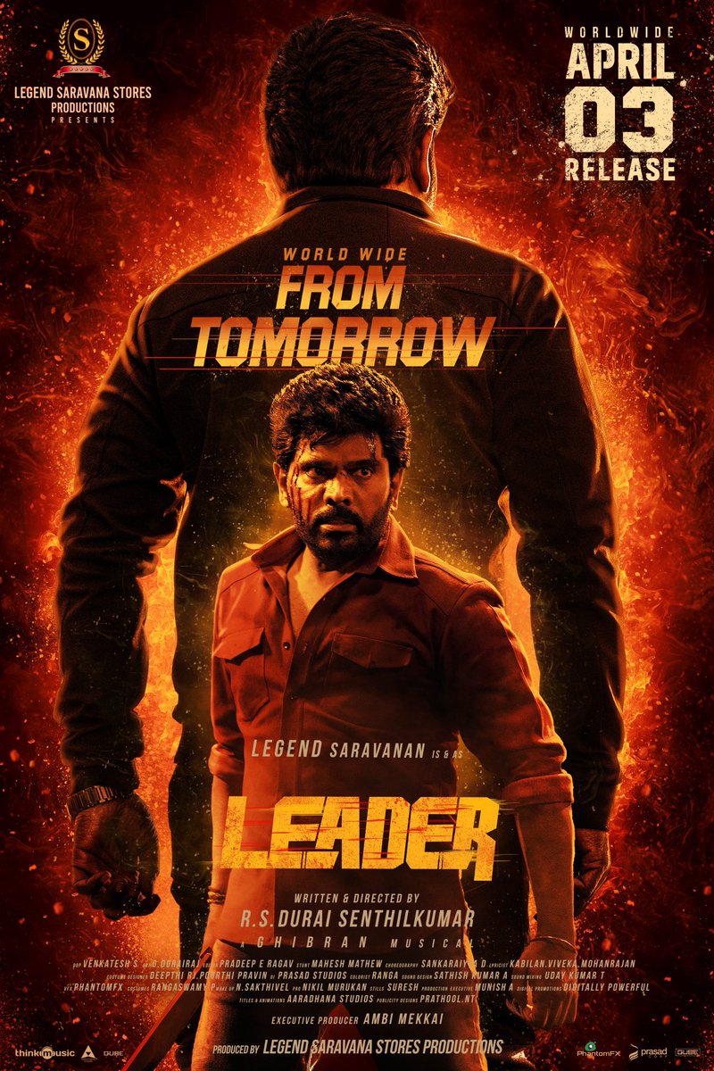 TTSR_Official's tweet photo. #Leader In Cinema's From Tomorrow 🥁📽️🎬
#LeaderFromApril3rd 🥁✨
@TTSR_Official @vijayavikashm
#LegendSaravanan #PayalRajput #Shaam #SanthoshPratap #Lal #Amritha #Ghibran #DuraiSenthilkumar #KollyWood #Cinema #India #TTSR #TamilTVSatellitesRights #VijayaVikash
#VIJAYAVIKASHM https://t.co/b7f1TK3pA2