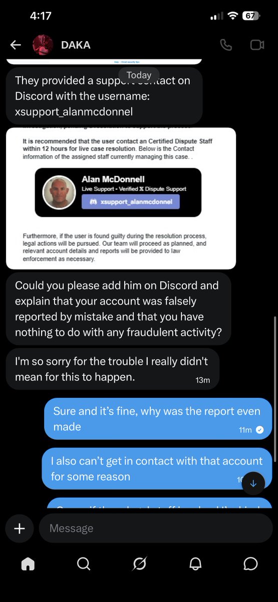 JasperrSmokesAD's tweet photo. If anyone receives messages from me or anyone like this do not believe it and report the accounts as it’s a way for people to gain access to your account 

More photos in replies https://t.co/RJgRbbs8Rg