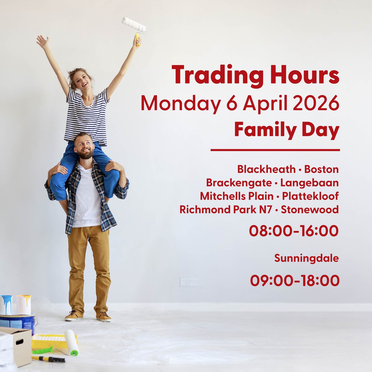 BrightsHardware's tweet photo. A DIY project is always better when everyone gets involved 🧰 From planning it out to adding the final touches, it’s all about doing it together 🪚Just a reminder to check out our trading hours before you visit. #BrightsHardware #Tools #FamilyDay https://t.co/tMrCLw7uPi