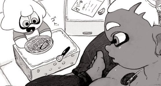 ミトは身長が2メートル以上あり、カナくんはその膝よりも低い。

一見すると規格外の存在ですが、お年寄りの多い古い商店街では、その大きな力がとても役立っており、頼りにされる人気者。

最近はカナくんとままごとをしながら、少しずつ世の中のことを学んでいます。 