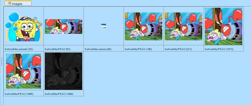 SurreMediaFacts's tweet photo. in Flashpoint Archive, they have a specific game by typing up "Mr Krabs" which is called "Mr Krabs Puzzle", its  based off of the "Mr Krabs Curbstomping Baby" meme

upon decompiling assets, 95% of the assets is the same exact image https://t.co/YxbodIdcLd