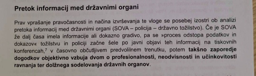 Zanimivo branje v zadnji Pravni praksi.  Avtor, nekdanji namestnik predsednika KPK in tudi direktorja Sove Darko Stare preizprašuje odziv Sove, Policije in tožilstva na "glas o kaznivem dejanju" v primeru Black Cube.