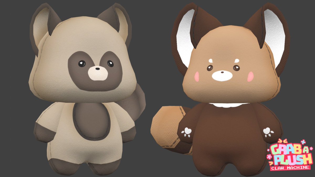 🧸Tanuki and Red Panda Plushies!
Made for <a href="/GrabAPlush/">GrabAPlush</a> 
#RobloxDev #Roblox #GrabAPlush #RobloxUGC