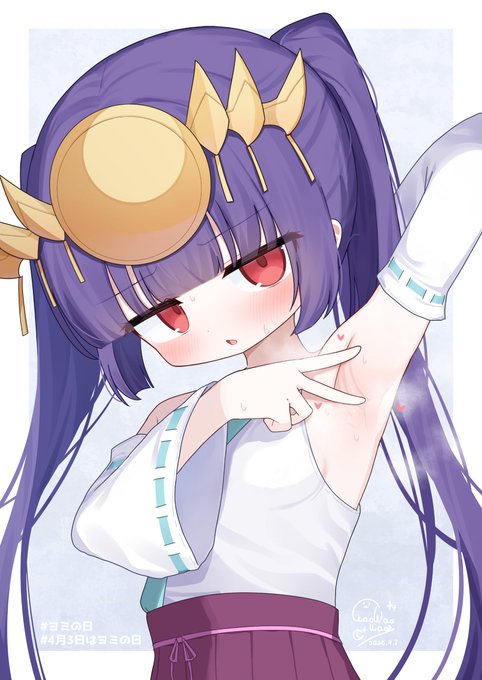 ヨミの日2026!!
腋見せピースしてくれるツクヨミちゃん🌙💕
#4月3日はヨミの日 #パズドライラスト 