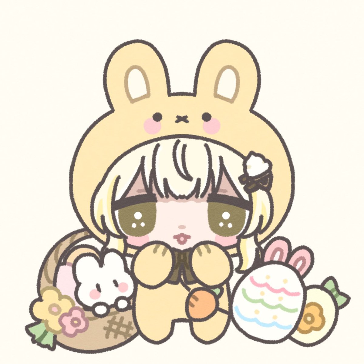 KoshiraiSofuto's tweet photo. わ！うさぎさんになっちゃった…！
うさぎさんの姿でおはよ〜🔆

#おはようVtuber https://t.co/d8inT2DFWy