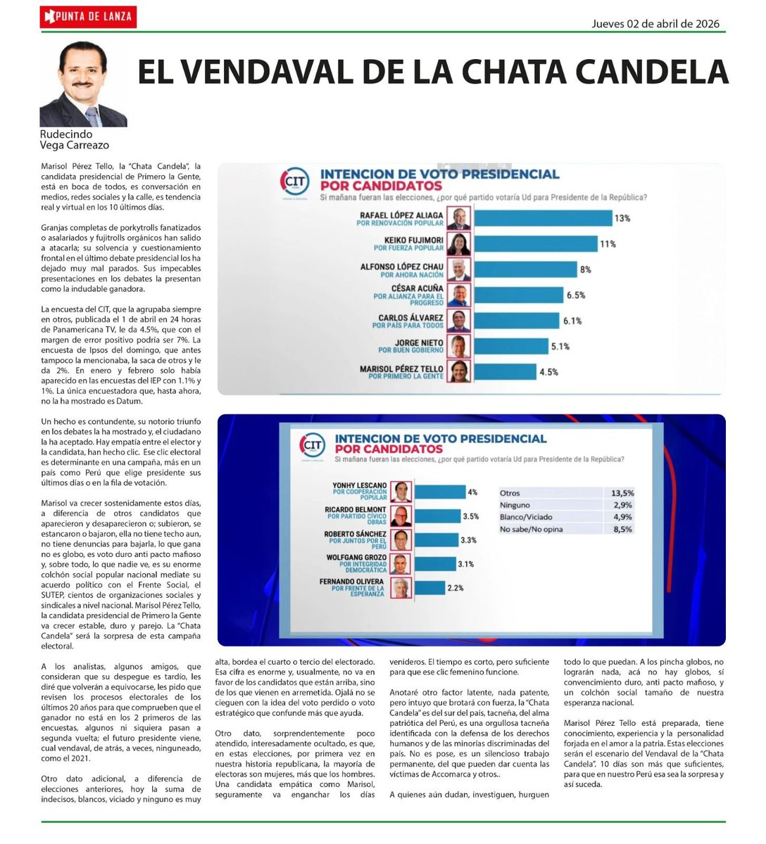 Rudecindo Vega Carreazo tweet media