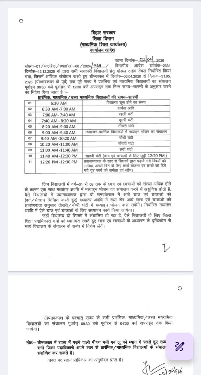विधानसभा में शिक्षा मंत्री जी ने माननीय विधान पार्षदों की छात्र हित में मांग पर आश्वासन दिया था कि पूर्व की भांति वर्षों से चली जा रही है हाफ सैटरडे की व्यवस्था को पुनः बहाल करेंगे।
ज्ञातव्य हो यह व्यवस्था छात्र-छात्राओं के ड्रेस एवं स्वयं की साफ सफाई  एवं राष्ट्रीय शिक्षा नीति