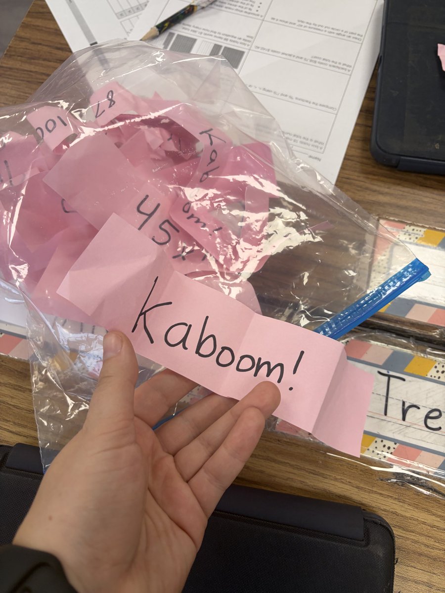 jjbteach's tweet photo. We love Kaboom! Practicing multiplying by multiples of 10 and 100! #risddreambig https://t.co/OCLg6cO9Oj