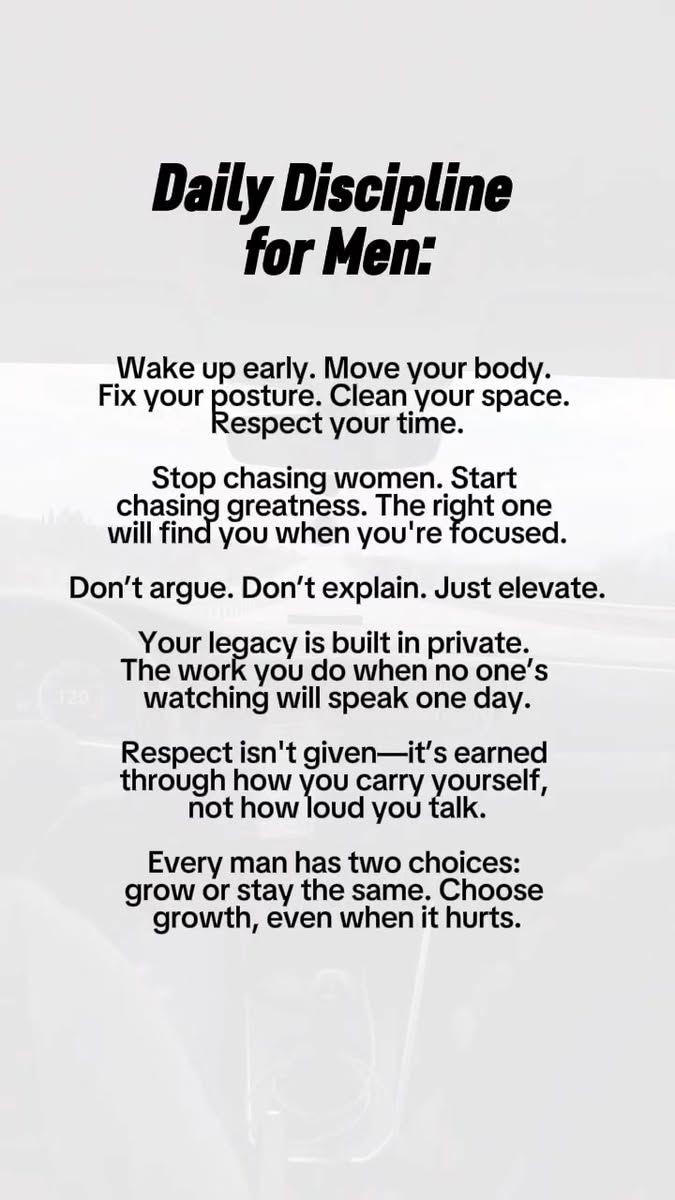 Daily Discipline For Men