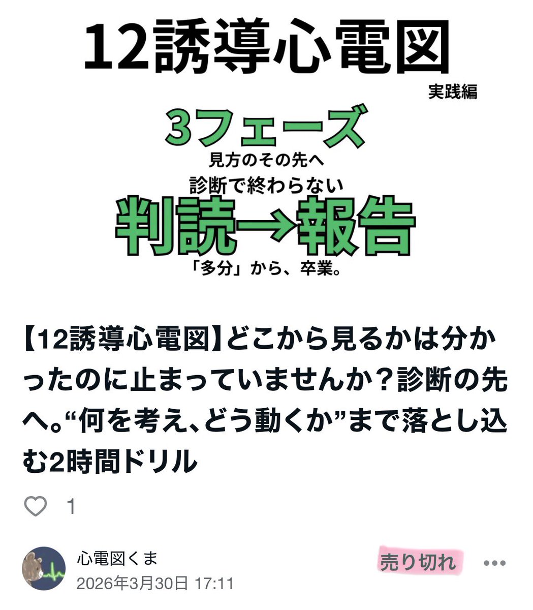 心電図くま | ECG KUMA tweet media