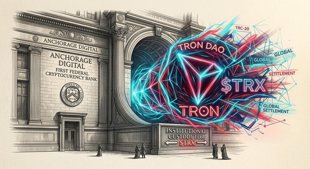 🚀 #TRON Cruza la Frontera Institucional con <a href="/Anchorage/">Anchorage Digital ⚓️</a>  Digital sumando soporte para $TRX

los activos digitales acaba de dar un giro determinante. Anchorage Digital, el primer y único banco de criptomonedas con licencia federal en los EE. UU. (OCC), ha anunciado oficialmente el