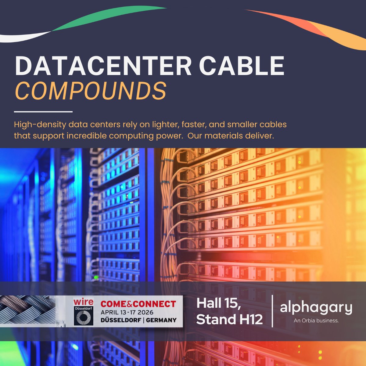 IWCScable's tweet image. Will you be at wire Düsseldorf this month? Be sure to stop by stand H12 in Hall 15 to meet with @Alphagary4, a valued IWCS sponsor, and discover cable compounds suited for data center applications.

#wiredusseldorf #cablematerials #compounds #datacenter
