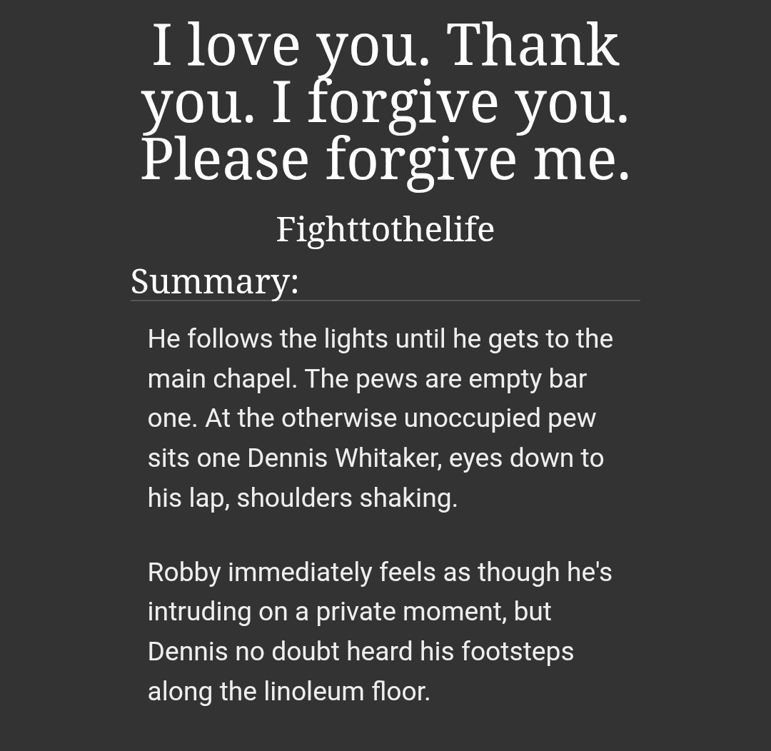 Day 5 of <a href="/transpittweek/">Trans Pitt Week 🏳️‍⚧️</a> SFW- Dennis grieving someone from his past