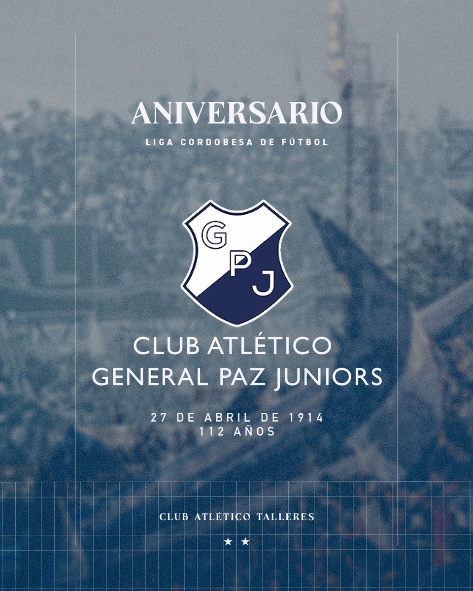 CATalleresdecba's tweet image. El Club #Talleres felicita al Club General Paz Juniors por un nuevo aniversario de su fundación 🤝🏻