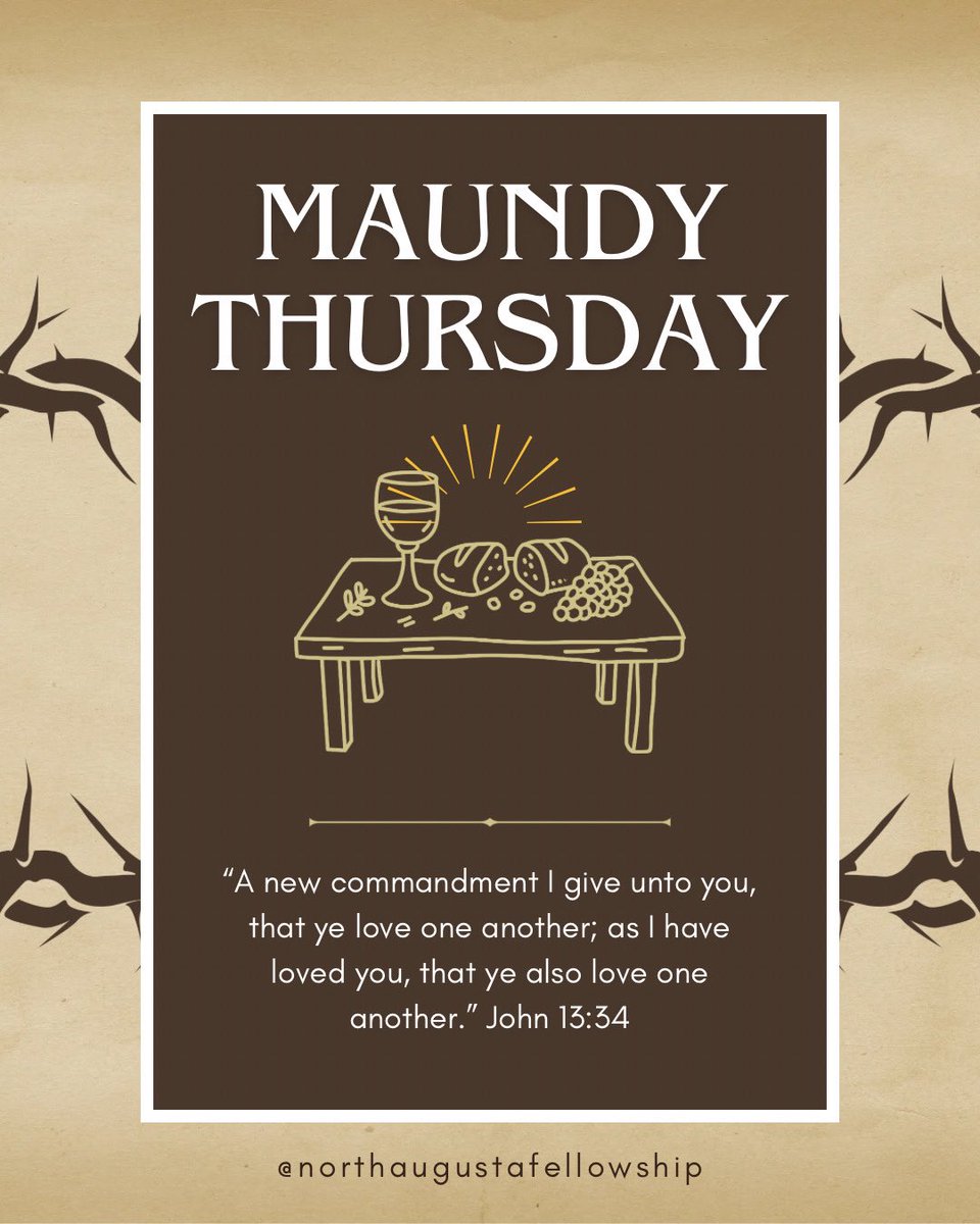 NorthAugustaFe1's tweet photo. John’s Gospel gives many details about the Thursday before Jesus’ crucifixion. https://t.co/aoZlWpgkKV