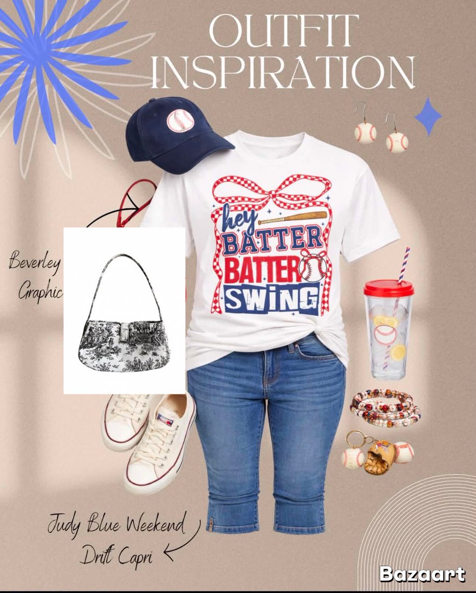 smdebbie's tweet image. Game day style, but make it chic ⚾👜

Graphic tee ✔️
Judy Blue capris ✔️
Classic black-and-white bag ✔️

This outfit is ready to steal the spotlight from the seventh-inning stretch. Which piece would you wear first? #GameDayStyle #OO#threepinkbearsboutique