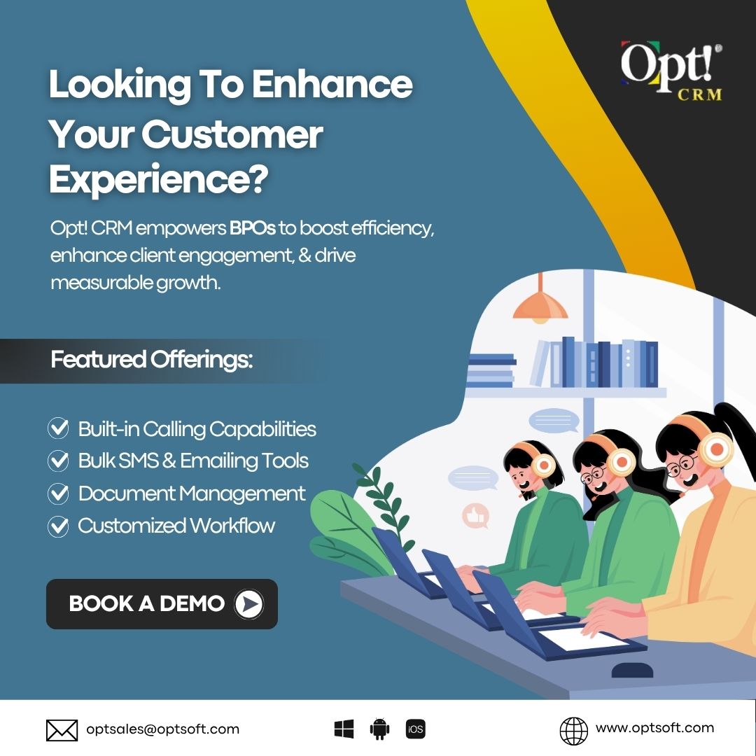 OptsoftInc's tweet photo. Elevate Customer Experience with a Powerful BPO CRM

https://t.co/IAsxdly1Jp

#BPO #CRM #BPORelated #BPOCRM #CRMSoftware #BPOServices #BusinessProcessOutsourcing #CustomerExperience #CustomerService #ContactCenter #CallCenter #Outsourcing #BPOCRMSoftware #CRMForBPO https://t.co/eu9aagUfDb