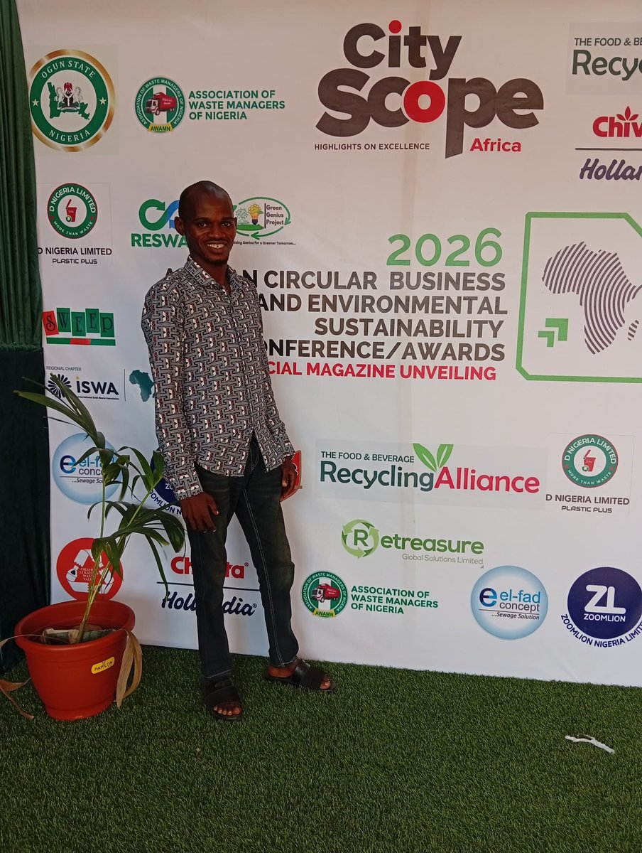 Tommysyn's tweet photo. policymakers, and young innovators united by a shared passion for building a sustainable future. 

Through meaningful collaboration, knowledge-sharing, and the recognition of impactful work, it  supports individuals and organizations transforming waste into value.

#AfCBC2026 https://t.co/AdzChXBWxo