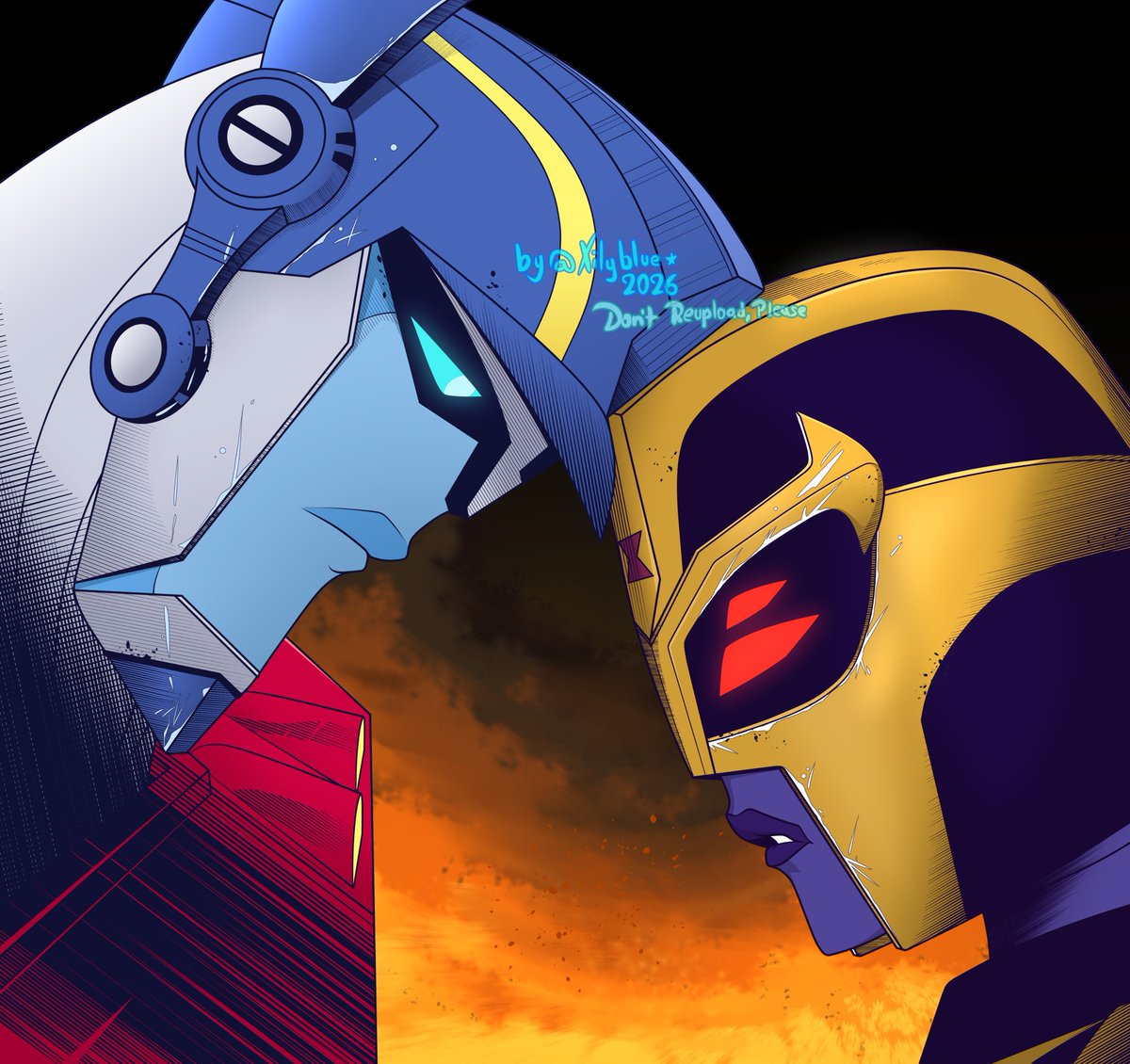 xilyblue's tweet photo. It’s inspired by one of the TF Skybound pages, but featuring TF Cyberworld and TF Animated versions.
I hope you like it 💙
#transformers #skybound #cyberworld #animated #transformerscyberworld #transformersanimated #optimusprime
@transformers https://t.co/fyUw3LsFL2