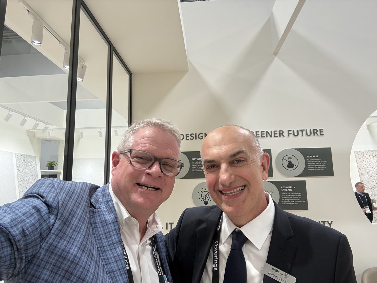 ConsultLundgren's tweet photo. Caught at Coverings - #Coverings2026 

Rodolfo with Milestone! https://t.co/SPBslD4fxF