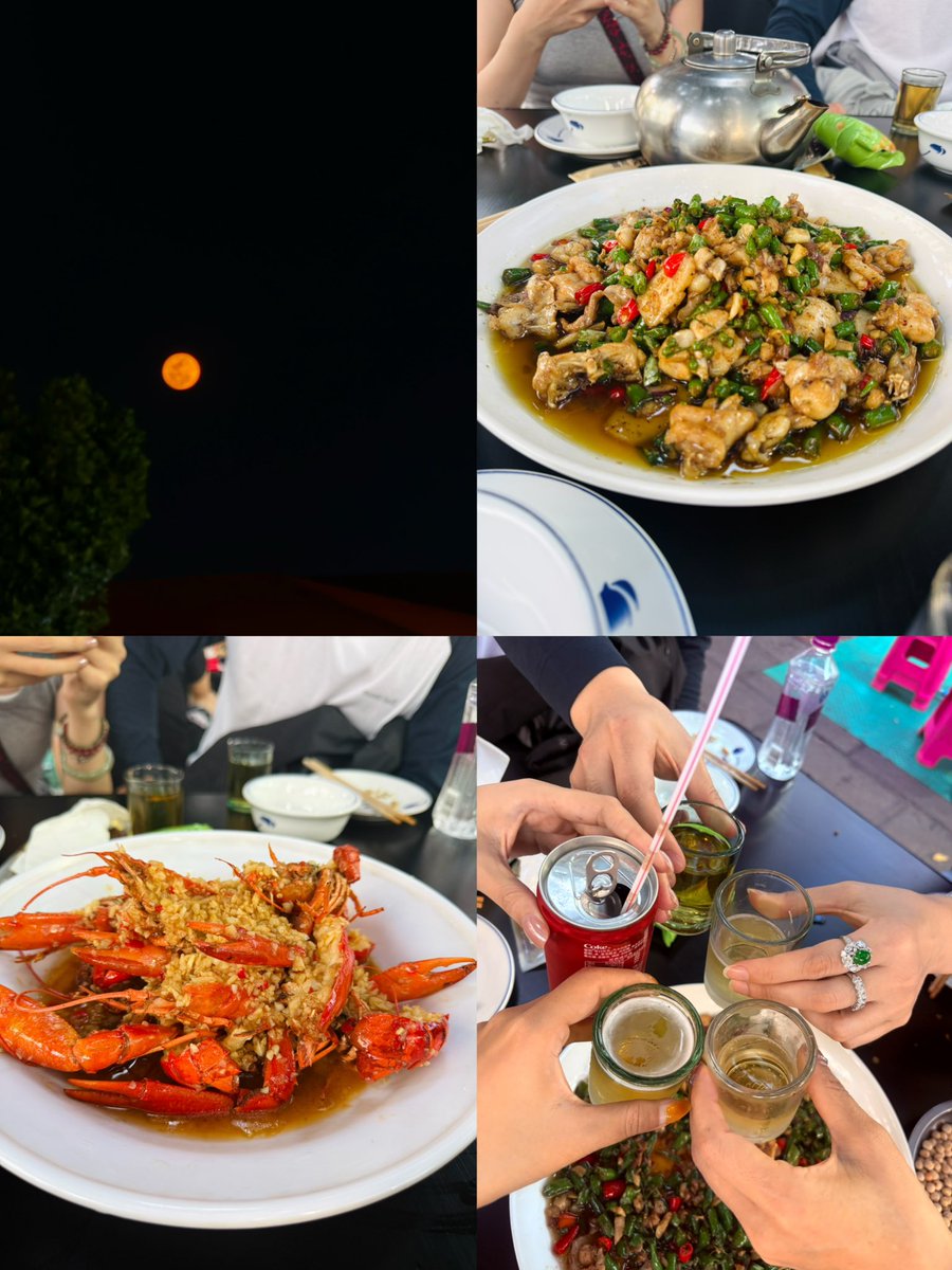 ldqqinyi's tweet photo. 瑞丽的夜
温柔藏在这轮橘红圆月里
月光入酒
有伙伴,有微风,有幸福
Cheers!
Ruili Night 🌙
The orange full moon holds all the tenderness
Moonlight infused wine 🥂
With friends, by the wind, full of joy
Cheers!
#Ruili #Moonlight #WineAndDine https://t.co/jGcapWeYj5