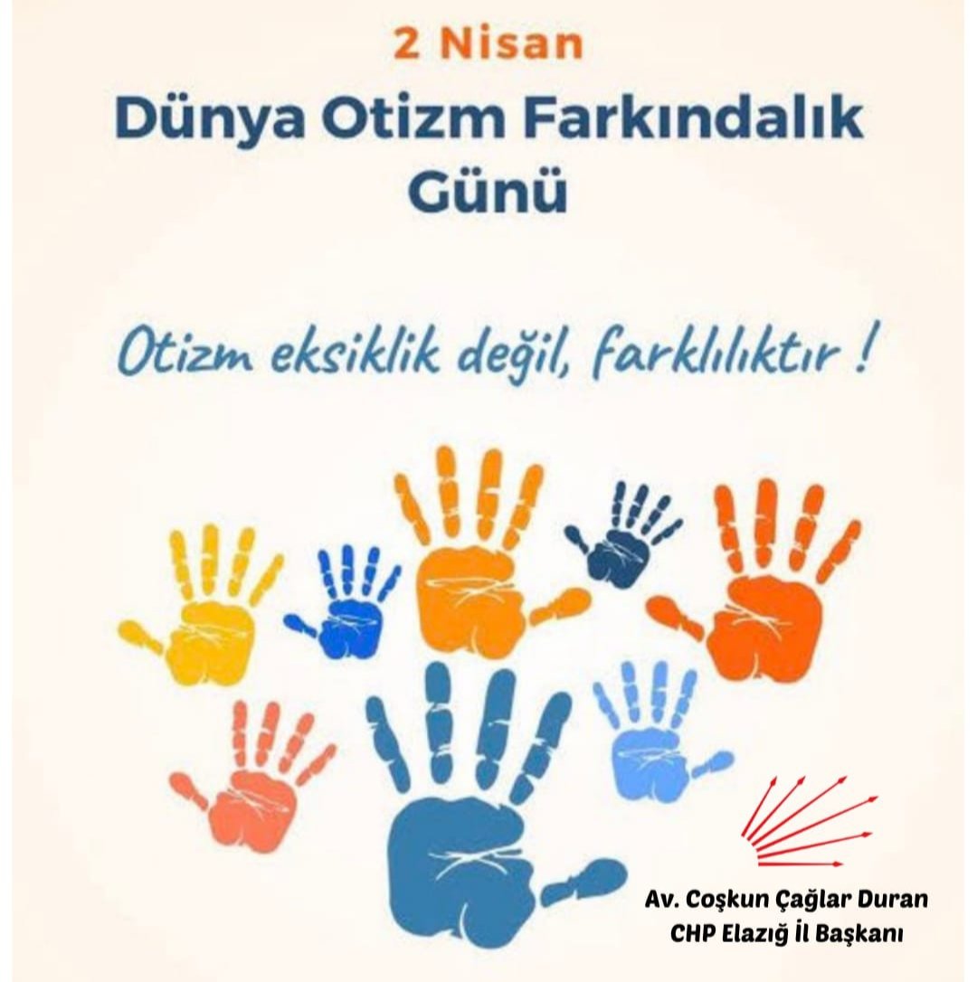Otizm bir eksiklik değil, bir farklılıktır. 
#DünyaOtizmFarkındalıkGünü