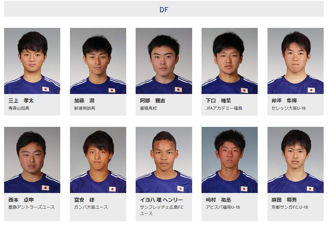 micci_dotter's tweet photo. 2014のU-16日本代表なんだけど、色んな選手おる中で、山原選手だけ、変わらなさすぎだろｗ https://t.co/vLQ7DOpgLu